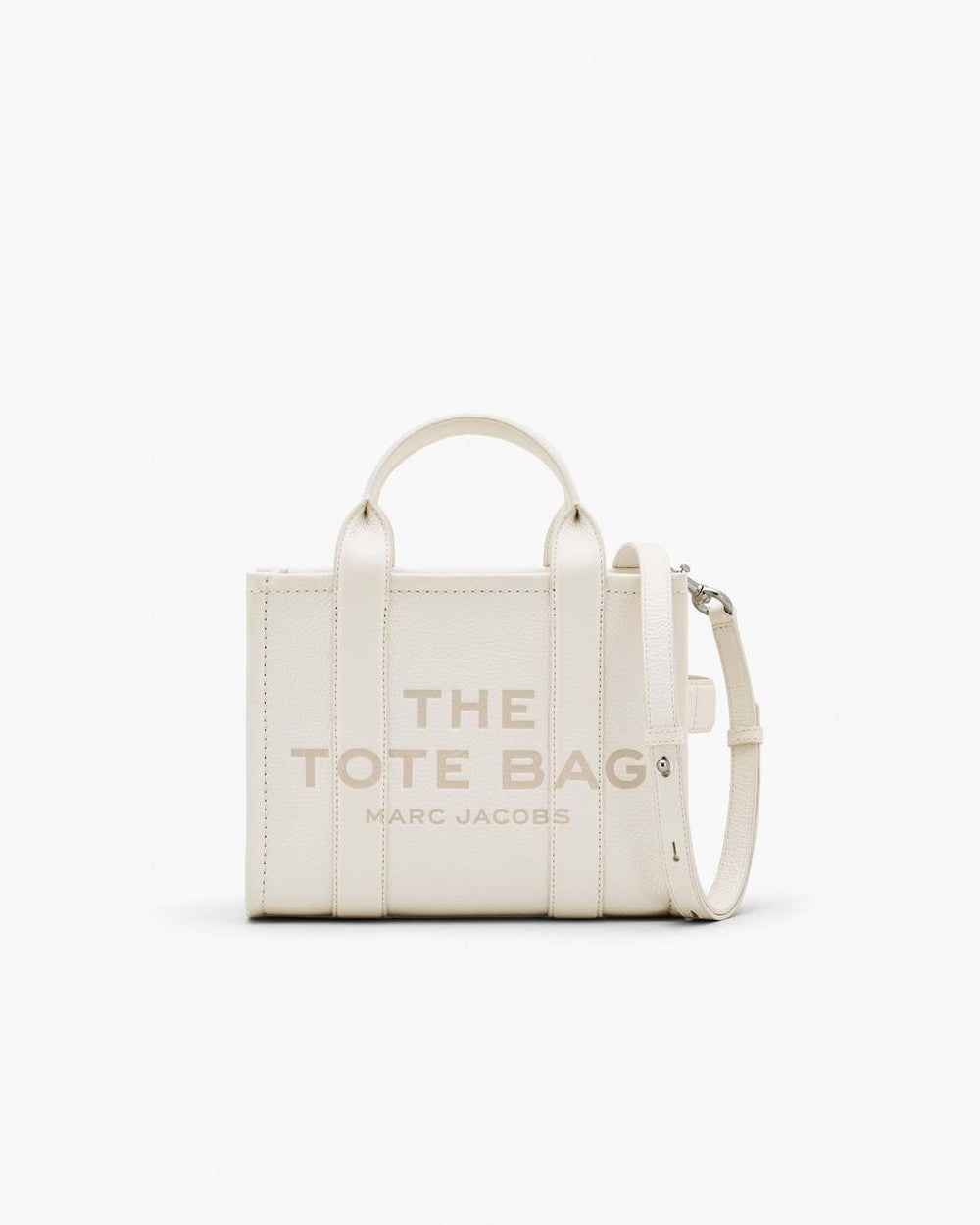 Marc Jacobs US - The Leather Small Tote Bag Cotton/Silver
