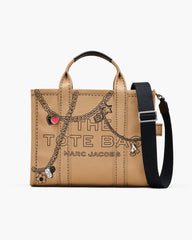 Marc Jacobs Discount - The Trompe L'Oeil Charm Canvas Medium Tote Bag Camel Multi