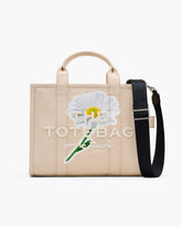 Marc Jacobs Discount - The Daisy Script Canvas Medium Tote Bag Cloud White Multi