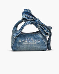 Marc Jacobs For Sale - The Bow Denim Mini Sack Bag Medium Wash Indigo