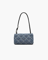 Marc Jacobs Online - The Quilted Denim Mini Dual Shoulder Bag Light Wash Indigo