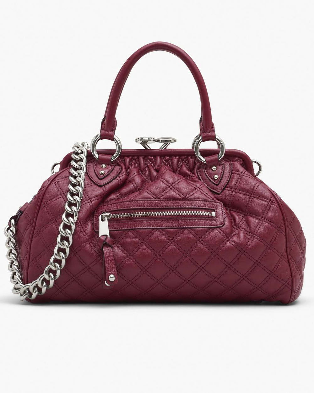 Marc Jacobs Sale - Re-Edition Quilted Leather Stam Bag Cherry
