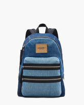 Marc Jacobs Discount - The Biker Colorblock Denim Large Backpack Indigo Multi