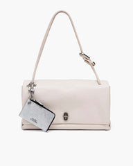 Marc Jacobs Discount - The Coated Glitter Everyday Top Zip Charm Wallet Silver