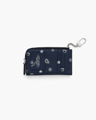 Marc Jacobs US - The Bandana Top Zip Multi Wallet Navy Multi