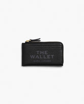 Marc Jacobs New - The Leather Top Zip Multi Wallet Black