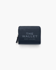 Marc Jacobs Sale - The Leather Mini Compact Wallet Blue Sea