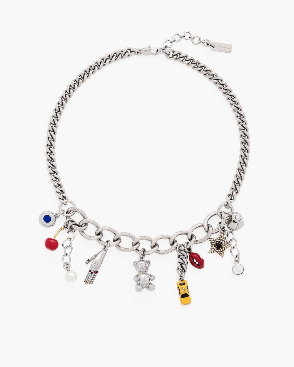 Marc Jacobs New - The Trinket Charm Necklace Silver/Multi