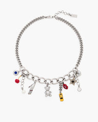 Marc Jacobs New - The Trinket Charm Necklace Silver/Multi