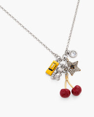 Marc Jacobs Online - The Trinket Cluster Necklace Silver/Multi