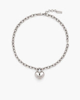 Marc Jacobs Discount - The Heart Balloon Necklace Light Antique Silver