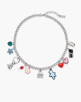 Marc Jacobs US - The Sticker Charm Necklace Silver Multi