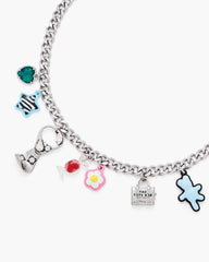 Marc Jacobs US - The Sticker Charm Necklace Silver Multi