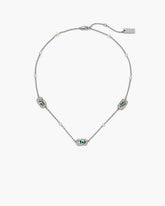Marc Jacobs Online - The J Marc Luxe Station Necklace Silver/Crystal