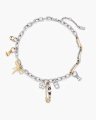 Marc Jacobs Discount - The Grunge Glam Charm Necklace Gold/Silver