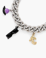 Marc Jacobs New - The Dollhouse Charm Bracelet Silver/Multi
