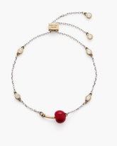 Marc Jacobs Discount - The Cherry Slider Bracelet Silver/Red