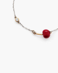 Marc Jacobs Discount - The Cherry Slider Bracelet Silver/Red