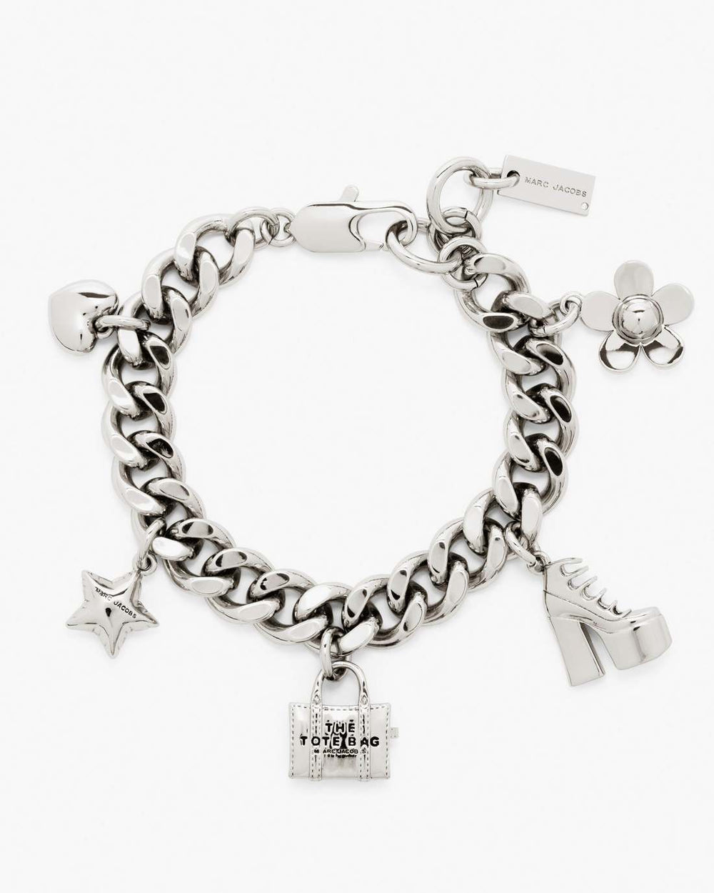 Marc Jacobs Outlet - The Mini Icon Charm Bracelet Light Antique Silver