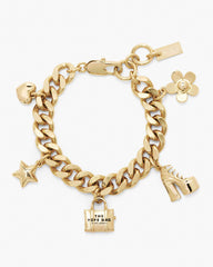 Marc Jacobs US - The Mini Icon Charm Bracelet Light Antique Gold
