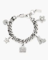 Marc Jacobs Discount - The Pave Mini Icon Charm Bracelet Silver/Crystal