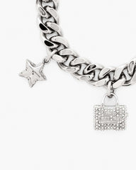 Marc Jacobs Discount - The Pave Mini Icon Charm Bracelet Silver/Crystal