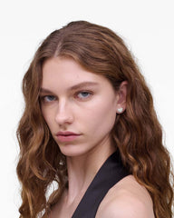 Marc Jacobs Outlet - The Heart Pave Earrings Silver/Crystal