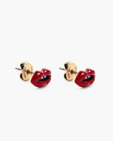 Marc Jacobs Online - The Lips Stud Earrings Gold/Red