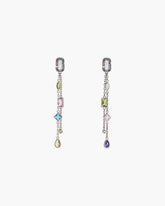 Marc Jacobs New - The J Marc Luxe Gem Linear Earrings Silver/Multi