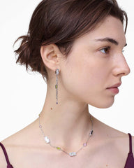 Marc Jacobs New - The J Marc Luxe Gem Linear Earrings Silver/Multi