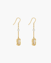 Marc Jacobs Sale - The J Marc Luxe Linear Earrings Gold/Crystal