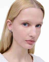 Marc Jacobs Discount - The J Marc Luxe Abalone Earrings Silver/Crystal