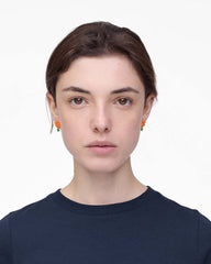 Marc Jacobs Sale - David Shrigley X Marc Jacobs Joy Flower Stud Earrings Silver/Orange