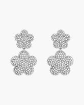 Marc Jacobs Discount - The Daisy Balloon Drop Earrings Silver/Crystal