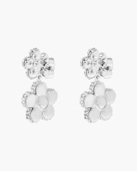 Marc Jacobs Discount - The Daisy Balloon Drop Earrings Silver/Crystal