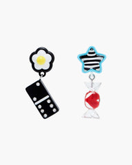 Marc Jacobs For Sale - The Sticker Charm Earrings Silver Multi