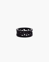 Marc Jacobs Sale - The Monogram Pave Ring Black/Black Crystal