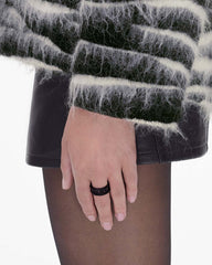 Marc Jacobs Sale - The Monogram Pave Ring Black/Black Crystal