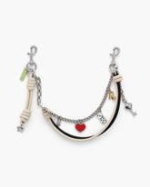 Marc Jacobs New - The Mini Icon Chain Bag Charm Black/Cloud White