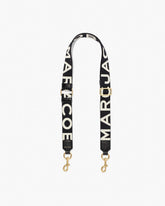 Marc Jacobs Discount - The Thin Logo Webbing Strap Black/White