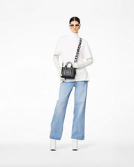 Marc Jacobs Discount - The Thin Logo Webbing Strap Black/White