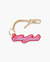 Marc Jacobs Online - The Cursive Logo Bag Charm Bow Pink Multi