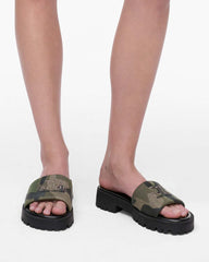 Marc Jacobs Outlet - The Camo Jacquard Lug Sole Slide Camo Multi