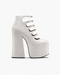 Marc Jacobs Sale - The Patent Leather Kiki Ankle Boot White