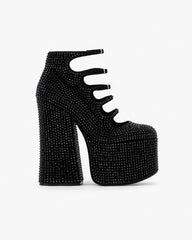 Marc Jacobs New - The Rhinestone Kiki Ankle Boot Black/Black