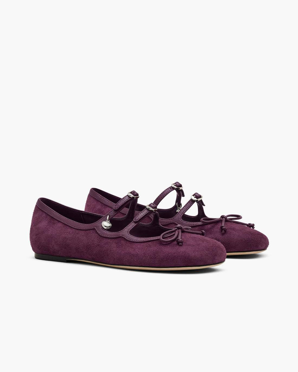 Marc Jacobs Online - The Suede Kiki Ballerina Dark Plum
