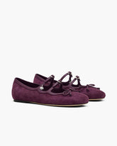 Marc Jacobs Online - The Suede Kiki Ballerina Dark Plum