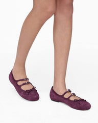 Marc Jacobs Online - The Suede Kiki Ballerina Dark Plum