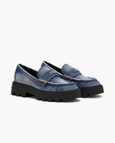 Marc Jacobs Sale - The Faded Denim Frankie Loafer Faded Vintage Indigo