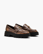 Marc Jacobs For Sale - The Distressed Leather Frankie Loafer Ebony